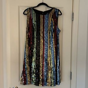 NWT’s Torrid Rainbow Stripe Sequin Dress